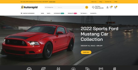 Autorapid - Automobile and Tools Store Elementor WooCommerce Responsive Theme