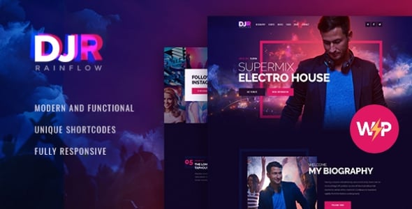 DJ Rainflow | Music Band & Musician WordPress Theme