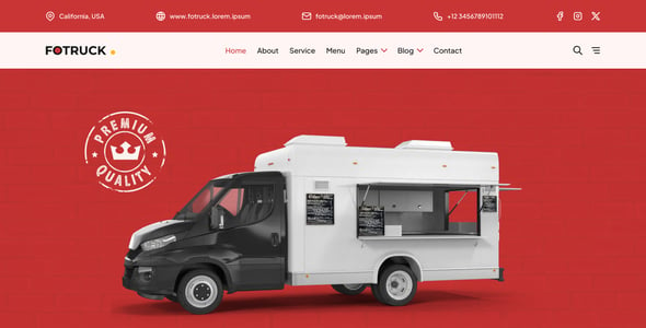 Fotruck - Food Truck, Cafe & Restaurant Figma Template