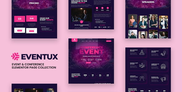 Eventux - Event & Conference Elementor Template Kit