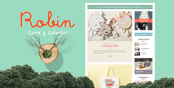 Robin - Cute & Colorful WordPress Blog Theme