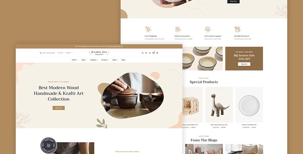 KraftiArt - Furniture, Art & Crafts - WooCommerce Responsive Theme