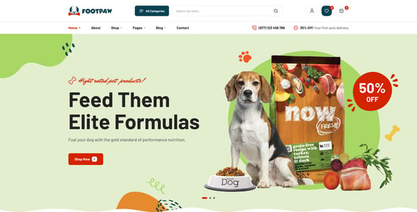 FootPaw - Pet Store WordPress Theme