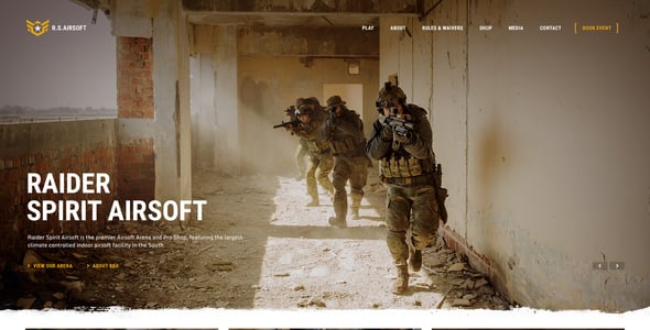 Raider Spirit | Airsoft Club & Paintball WordPress Theme