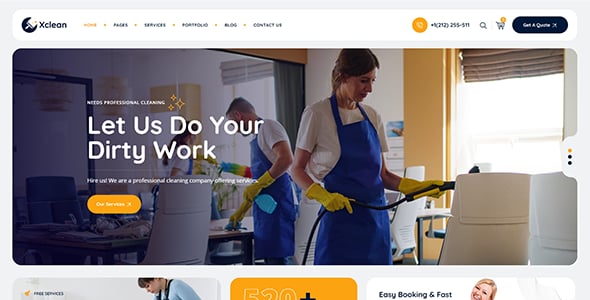 Xclean - Cleaning Services WordPress Theme