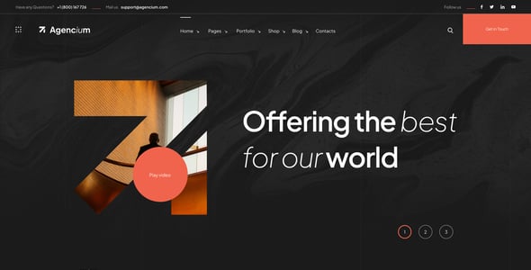 Agencium | Creative Agency & Portfolio WordPress Theme