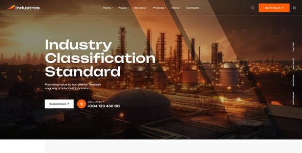 Industras - Industry & Factory WordPress Theme