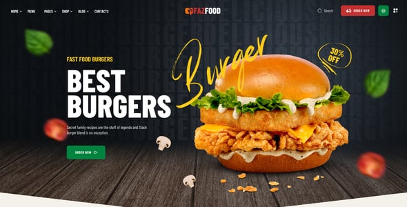 Fazfood - Fast Food Restaurant WordPress Theme