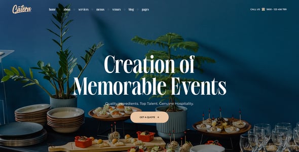 Catera - Catering & Event Planner Wordpress Theme