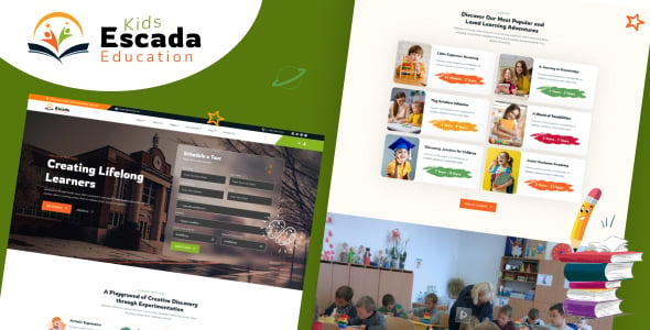 Escada - Kids School & Education LMS Elementor WordPress Theme