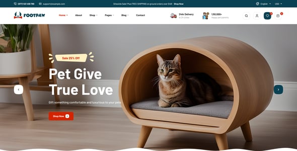 FootPaw - Pet Store WordPress Theme