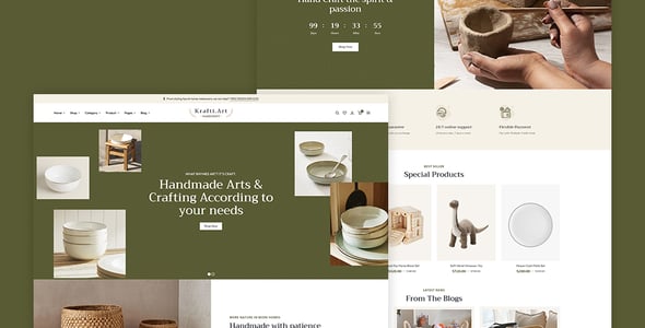 KraftiArt - Furniture, Art & Crafts - WooCommerce Responsive Theme