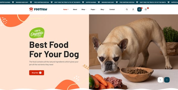 FootPaw - Pet Store WordPress Theme