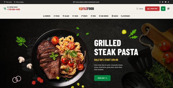 Fazfood - Fast Food Restaurant WordPress Theme