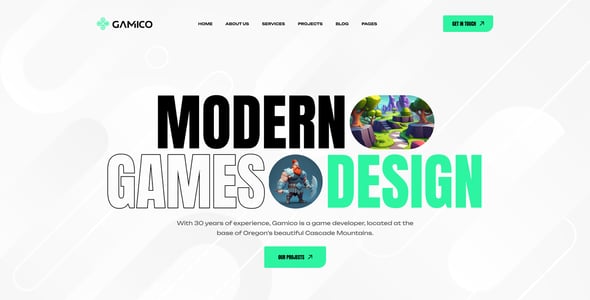 Qamico - Indie Games Studio WordPress Theme