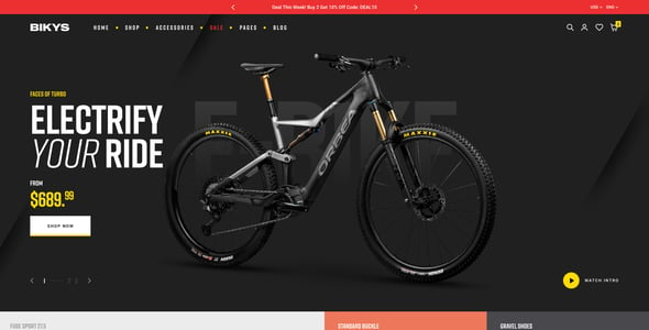 Bikys - Bike & Accessories Woocommerce Theme