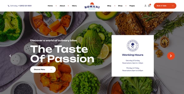 Romani - Restaurant WordPress Theme