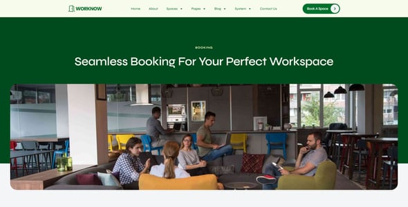 Worknow - Coworking Space Elementor Pro Template Kit