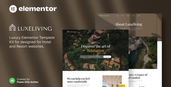 Luxeliving – Luxury Resort & Hotel Elementor Template Kit