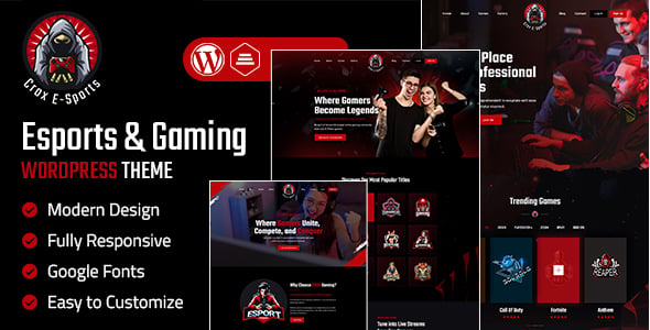 CROX | Esports & Gaming WordPress Theme