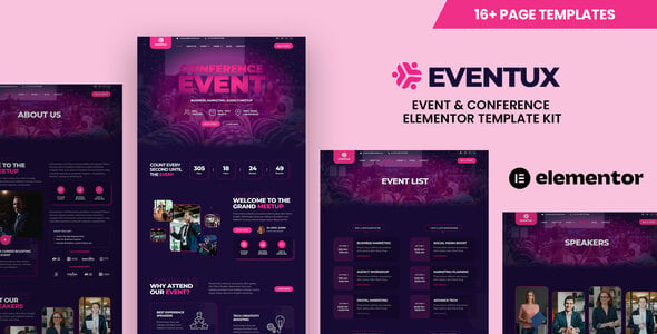 Eventux - Event & Conference Elementor Template Kit