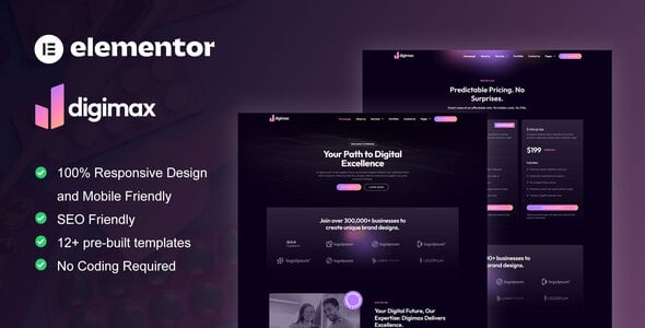 Digimax - Digital Marketing Agency Elementor Pro Template Kit