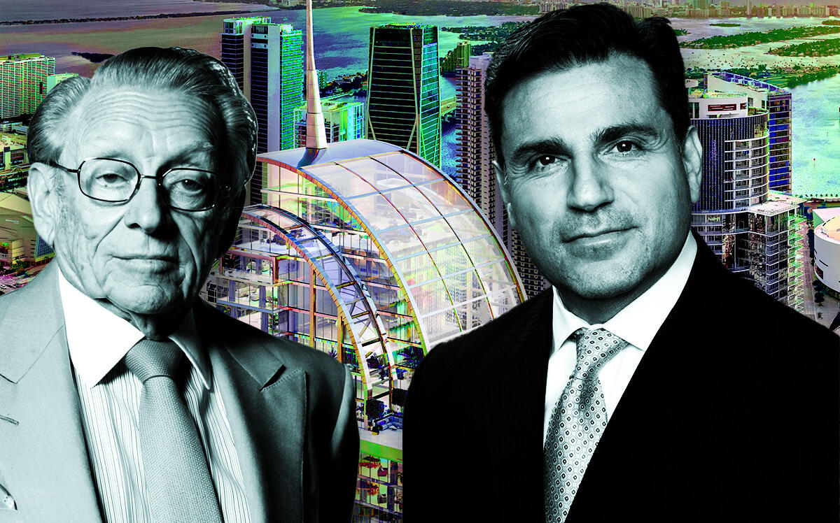 From left: Larry Silverstein, founder, Silverstein Properties, and Dan Kodsi, chief executive officer, Royal Palm Companies (Royal Palm Companies, Silverstein Properties/Illustration by Steven Dilakian for The Real Deal)