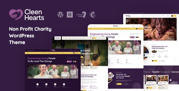 Cleenhearts - Non Profit Charity WordPress Theme