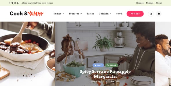 Cook&Meal - Food Blog & Recipe WordPress Theme