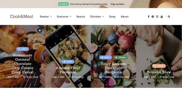 Cook&Meal - Food Blog & Recipe WordPress Theme