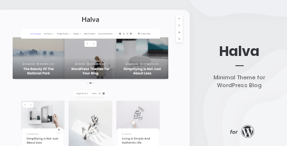 Halva - Minimal Theme for WordPress Blog