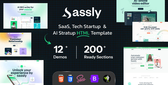 Sassly |  SaaS & Tech Startup HTML Template