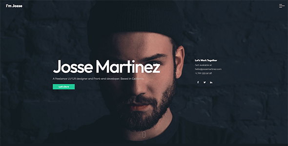 Joss - Personal Portfolio WordPress Theme