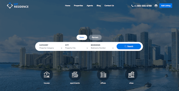 Residence Real Estate WordPress Theme