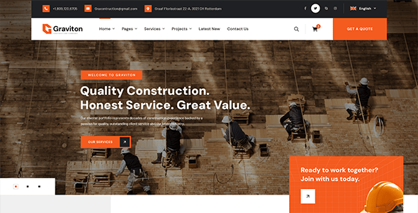 Graviton - Construction WordPress Theme