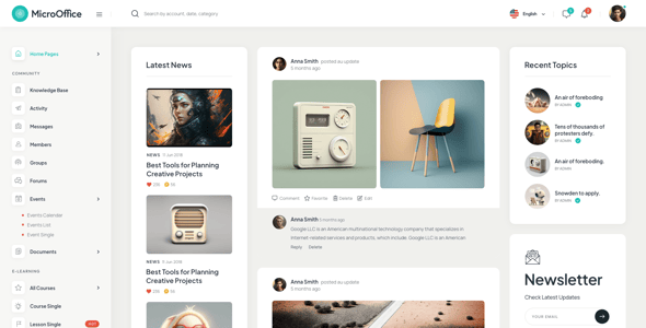 Micro Office | Extranet & Intranet WordPress Theme