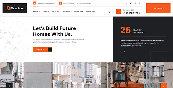 Graviton - Construction WordPress Theme