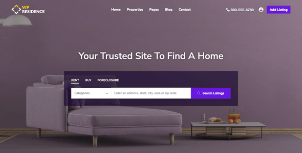 Residence Real Estate WordPress Theme