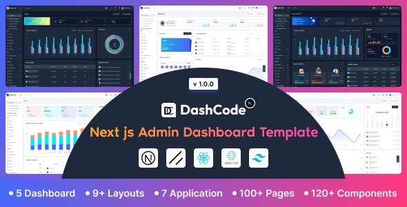 Dashcode Next – Tailwind & Next.js Admin Dashboard with shadcn UI (Typescript)