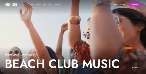 Orpheus - Karaoke Bar & Club WordPress Theme