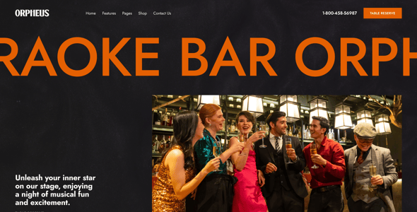 Orpheus - Karaoke Bar & Club WordPress Theme