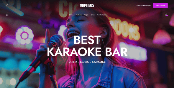 Orpheus - Karaoke Bar & Club WordPress Theme