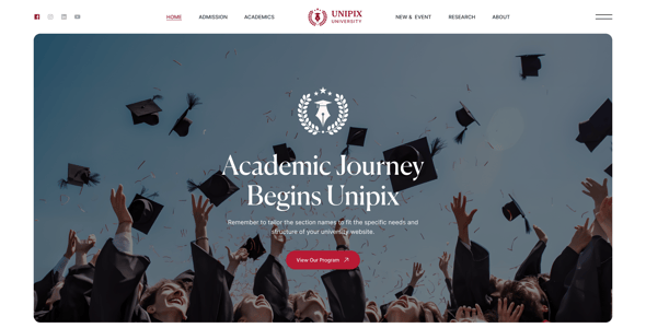 Unipix - University Education WordPress Theme